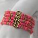 Lilly Pulitzer Jewelry | Lilly Pulitzer, Hot Pink And Gold, 5 Strand Stretch Bracelet | Color: Gold/Pink | Size: Os