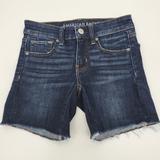American Eagle Outfitters Shorts | American Eagle Dark Wash Midi Bermuda Denim Shorts Sz 00 | Color: Blue | Size: 00
