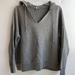 American Eagle Outfitters Tops | American Eagle Outfitters V-Neck “Inside Out” Fabric Hooded Sweatshirt Size Xlt | Color: Gray | Size: Xlt