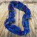 Coach Accessories | Coach Blue Pink Plaid Spell Out Silk Modal Infinity Scarf | Color: Blue/Pink | Size: Os