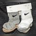 Nike Accessories | Gray, Black, White And Brown Nike Logo Lightweight Ankle Socks 6 Pack. | Color: Cream/White | Size: 12-24months.