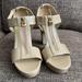 Michael Kors Shoes | Michael Kors Berkley Zipper Platform Patent Cream High Heel Sandals, Size 9 | Color: Cream | Size: 9