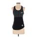 Nike Active Tank Top: Black Print Activewear - Women's Size Small