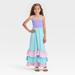 Disney Dresses | Girls’ Disney The Little Mermaid Ariel Ruffle Maxi Dress Turquoise Blue Size Xs | Color: Blue/Purple | Size: Xsg