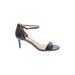 Talbots Heels: Black Solid Shoes - Women's Size 8 - Open Toe