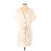 Zara Casual Dress - Shirtdress: Ivory Dresses - Women's Size X-Small