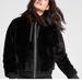 Athleta Jackets & Coats | Athleta Black Faux-Fur Ritual Jacket Size Xs | Color: Black | Size: Xs