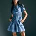 Anthropologie Dresses | Anthrolopologie The Somerset Mini Dress Faux Leather Edition Blue Xs Petite Xsp | Color: Blue | Size: Xsp