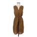 Old Navy Casual Dress - Shirtdress: Brown Dresses - Women's Size Small