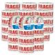 UK SUPPLIES LIMITED 36 Fragile Handle With Care Packaging Parcel Tape With Low Noise & Secure Sticky Seal For Strong Packing Parcel, Moving House 48mmx66m | Fragile Tape Roll | Packaging Tape (36)