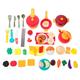 BESTonZON 98 Pcs Play House Toy Cookware Playset Dollhouse Kitchen Playset Toys for Play Food Kitchen Toys for Boys Toys Kitchen Utensil Toy Tableware Pots and Pans Plastic Child