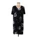 Christian Siriano New York Casual Dress: Black Floral Motif Dresses - Women's Size Large