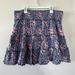 American Eagle Outfitters Skirts | American Eagle Tiered Ruffle Smocked Waist Mini Skirt Women’s Xl Floral Pink | Color: Blue/Pink | Size: Xl