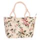 Canvas Beach Bag Large Stripe Handbag Sports Purse Travel Gym Tote Satchel/5 (Color : 2 Flower-m)