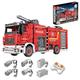 JoyMate Technik RC Water Jet Fire Engine Construction Toy STEM Building Blocks, Airport Fire Vehicle, 2888 Pieces, Large MOC Clamping Blocks