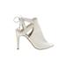 Brash Heels: Ivory Solid Shoes - Women's Size 7 - Open Toe