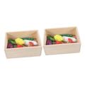 UPKOCH 2 Sets Vegetables Magnetic Cutting Food Toy Pretend Play Food Toy Kitchen Cutting Toy Kids Play Kitchen Accessories Toddler Play Food Pretend Food Playset Toys Wooden Child