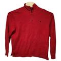 Ralph Lauren Sweaters | Men's Polo Ralph Lauren Sweater Mens Large Cotton Blend 1/4 Zip Pullover | Color: Red | Size: L