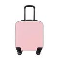 ZNBO Carry on Suitcase,18 Inch Luggage Lightweight ABS Hard Shell Trolley Travel Case with 4 Wheels Fashion Suitcase,Pink