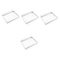 BESPORTBLE 4 Sets Grill BBQ Skewers Rack Portable BBQ Portable Barbecue Garden Barbecue Supply Outdoor BBQ Skewers Cooking Rack Shish Sticks BBQ Portable Meat Skewers Stainless Steel Field