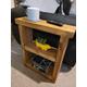 Solid Wood Rustic Side Table with two shelves, handmade Sofa End Table various colour and size options