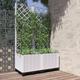 Camerina Garden Planter with Trellis White 80x40x136 cm PP,Garden Planters,Garden Planters Outdoor,for Outdoor Plant Flower Vegetable Pot(SPU:153282)