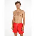 Badeshorts TOMMY HILFIGER SWIMWEAR "SF MEDIUM DRAWSTRING" Gr. S (48), N-Gr, rot (hot heat) Herren Badehosen Herrenbademode