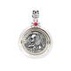 Pendant S925 Sterling Silver Indian Skull Man Silver Coin Rotatable Pendant Men and Women Fashion Personality Necklace Pendant Retro Fashion, 925 Silver