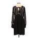 Knox Rose Casual Dress - Shift: Black Print Dresses - Women's Size Small