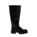 H&M Boots: Black Solid Shoes - Women's Size 42 - Round Toe