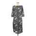 Tracy Reese Casual Dress - Sheath: Gray Print Dresses - Women's Size 8