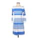 Lilly Pulitzer Casual Dress - Shift: Blue Stripes Dresses - Women's Size X-Small