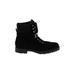 Splendid Boots: Combat Chunky Heel Casual Black Print Shoes - Women's Size 9 - Round Toe