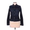 Adriano Goldschmied Denim Jacket: Short Blue Print Jackets & Outerwear - Women's Size Medium