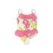Penelope Mack One Piece Swimsuit: Pink Floral Sporting & Activewear - Size 24 Month