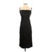 Express Casual Dress - Midi Square Sleeveless: Black Solid Dresses - Women's Size X-Small