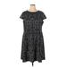 Alfani Casual Dress - A-Line: Black Marled Dresses - Women's Size 20