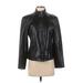 Marc New York Leather Jacket: Short Black Print Jackets & Outerwear - Women's Size Small