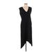 Zero + Maria Cornejo Casual Dress - Midi V Neck Sleeveless: Black Solid Dresses - Women's Size 4