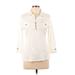 Style&Co Long Sleeve Henley Shirt: Ivory Tops - Women's Size Large
