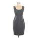 Express Design Studio Casual Dress - Sheath Scoop Neck Sleeveless: Gray Solid Dresses - New - Women's Size 6