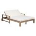 1-Piece Farmhouse-styled Wooden Outdoor Sunbed for Ultimate Relaxation Outdoor Daybed Seating 2 People for Poolside, Garden