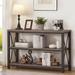 Rustic Sofa Table Behind Couch, Industrial Entryway Console Tables, 3 Tier Shelves Entry Table w/ Storage for Foyer, Hallway