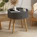Modern Coffee Table with Drawer,Bedside Table,Sofa Side Table,Oak Table Legs,Suitable for Living Room and Bedroom,Gray
