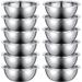 Set of 12 Stainless Steel Mixing Bowls Bulk Nesting Metal Bowls Baking Prep Reusable Silver (11.8 x 3.74 Inch)