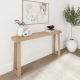 Modern Solid Wood Console Table, 56 Inch, Sofa Table, Narrow Entryway Table for Hallway, Behind The Couch, Living Room, Foyer