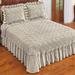 Elegant Diamond Ruffled Vintage Cotton Chenille Bedspread