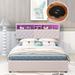 Full Size Upholstered Bed with Storage Headboard: LED, USB, 2 Drawers
