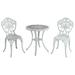 3-Piece Cast Aluminum Bistro Table and Chairs Set