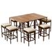 Acacia Wood Bar Height Table Dining Bistro Set